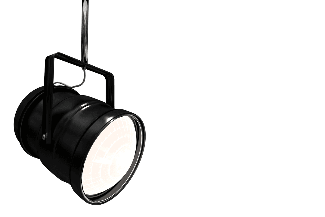 Stage Spotlight on Transparent Background for Entertainment Concepts