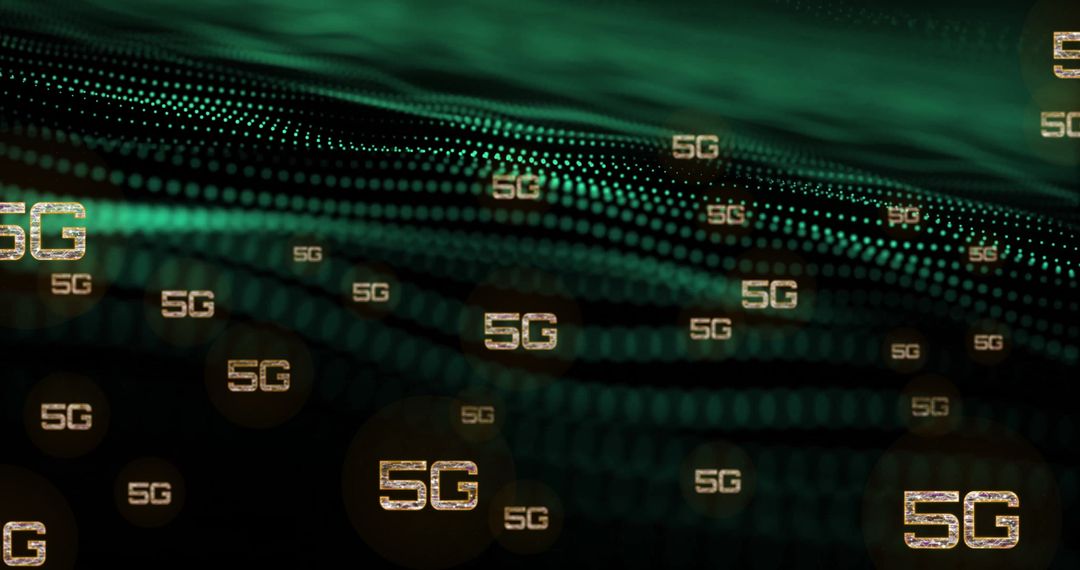 Futuristic Digital 5G Network Connectivity Background