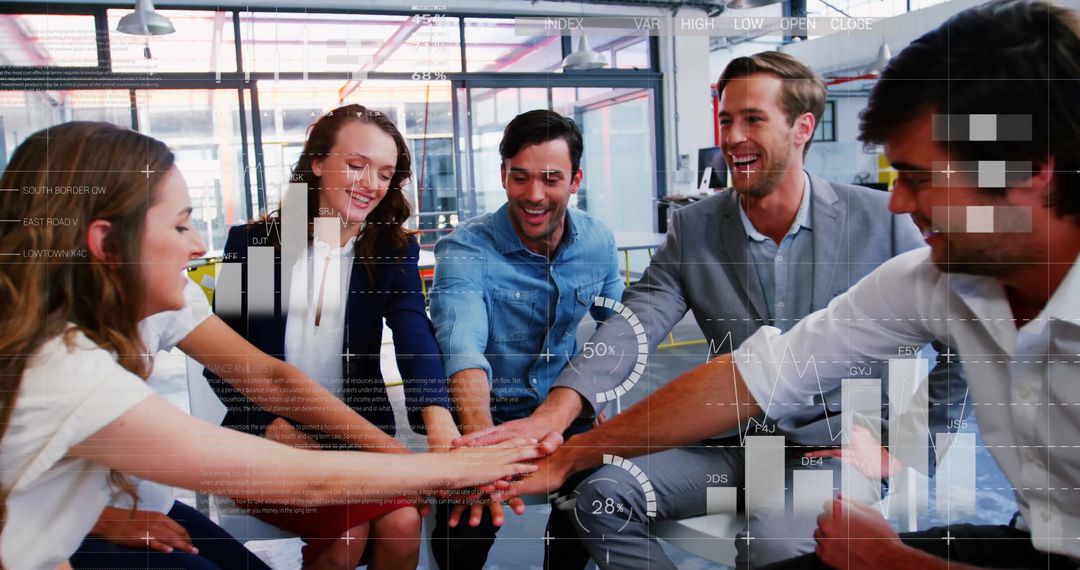 Collaborative Business Team Processing Financial Data