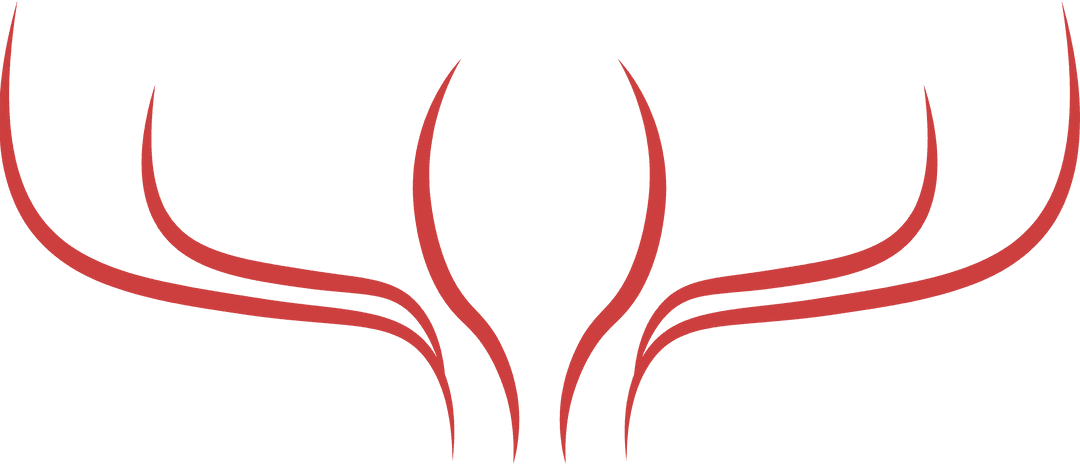 Red Abstract Shapes on Transparent Background Illustration