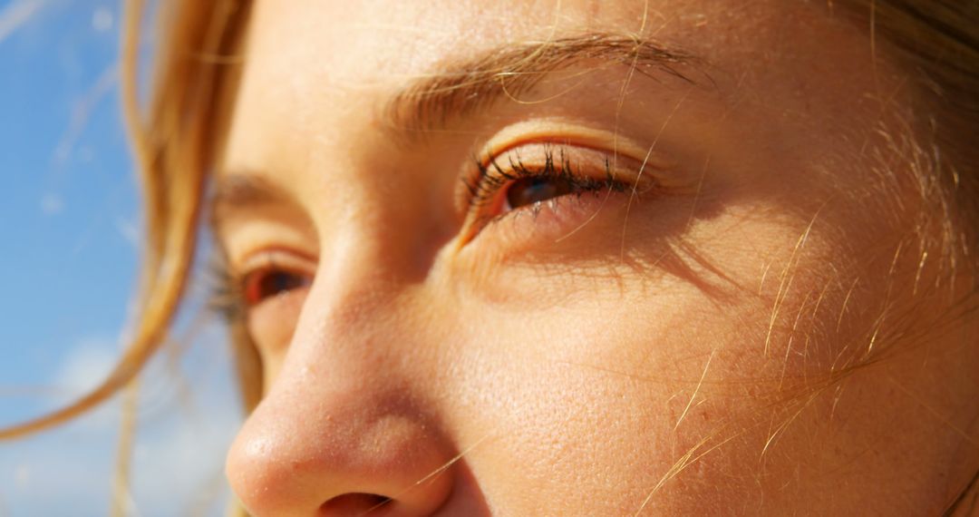 Close-Up of Pensive Woman Looking Into Distance - Free Images, Stock Photos and Pictures on Pikwizard.com