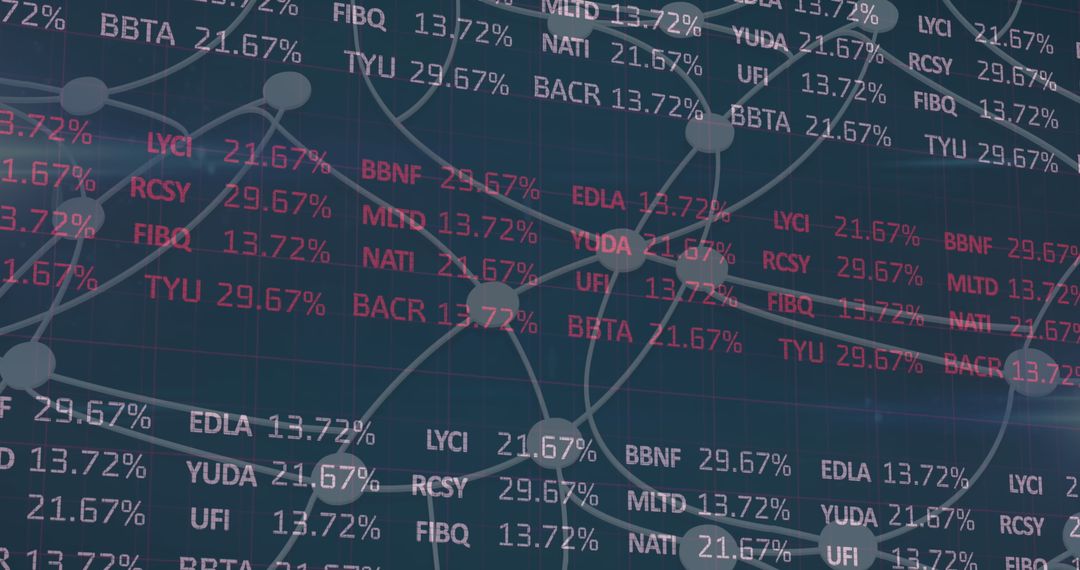 Dynamic Financial Data and Network Visualization Background