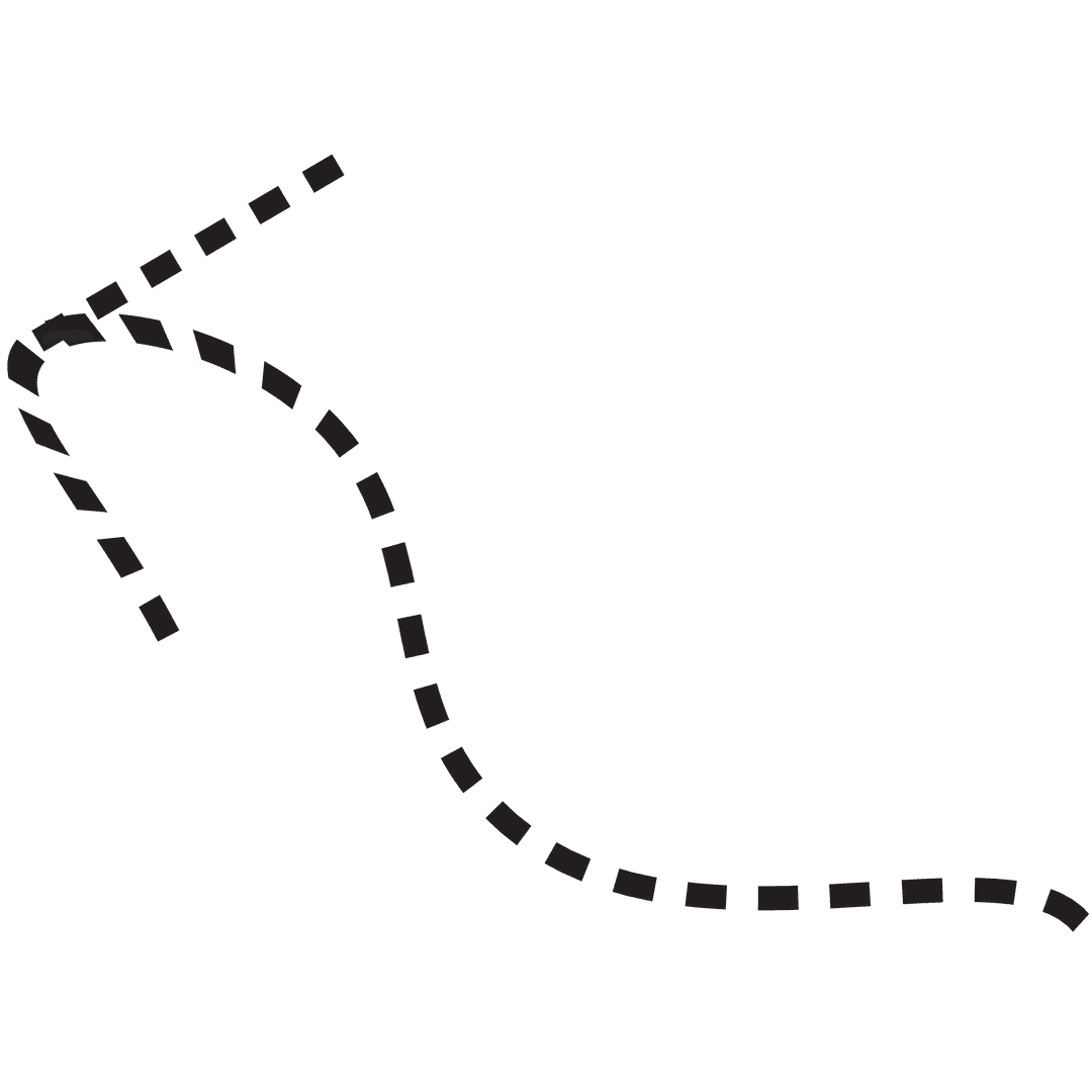 Transparent Curved Dotted Arrow on Clear Background