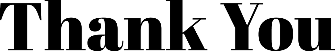 Digital Thank You Text with Transparent Background