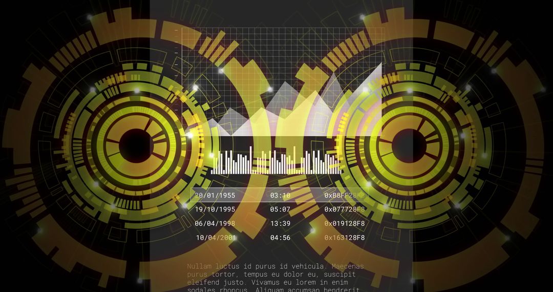 futuristic data processing interfaces with scanning elements - Free Images, Stock Photos and Pictures on Pikwizard.com