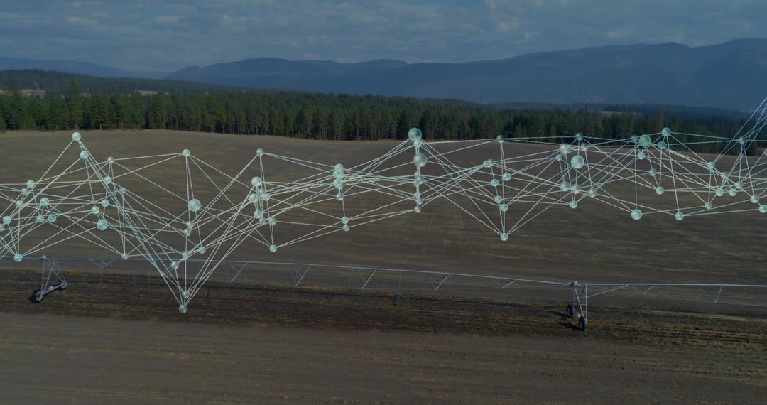 Digital Network Overlay on Irrigation System in Agricultural Landscape