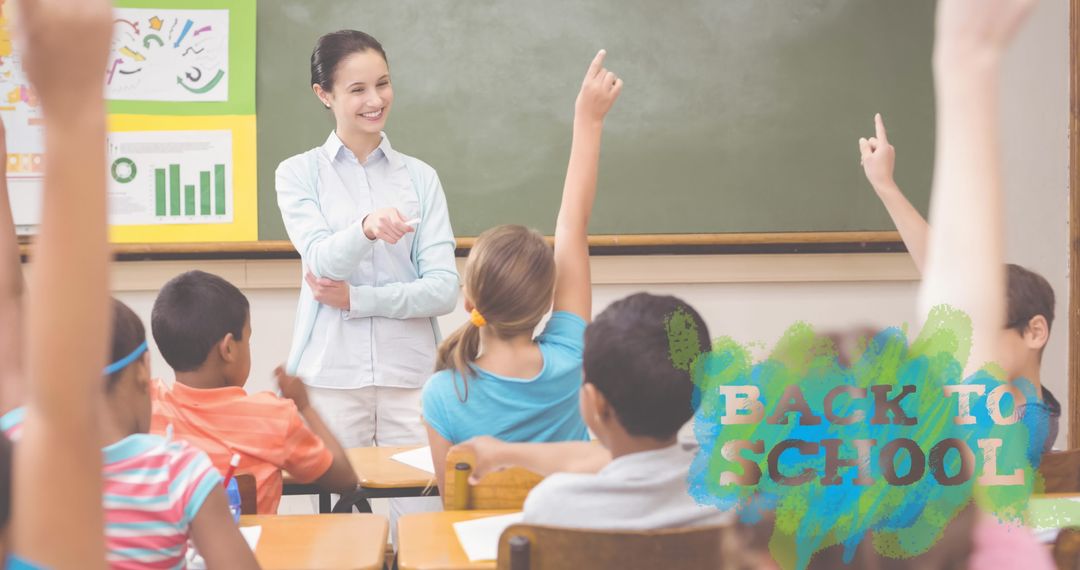 Enthusiastic Teacher Engaging Students in Classroom Lesson