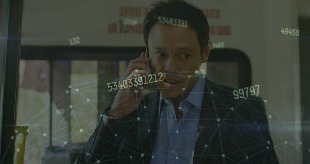 Business Leader Engaged in Networking Technology Interaction