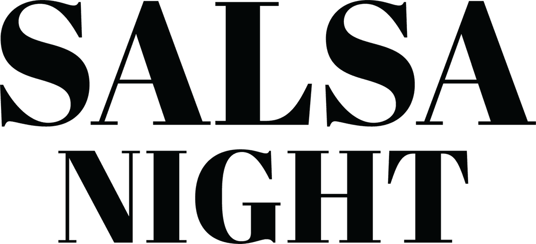 Salsa Night Typography on Transparent Background for Dance Event