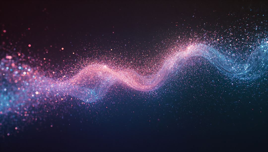 Glowing Particle Stream in Cosmic Digital Universe