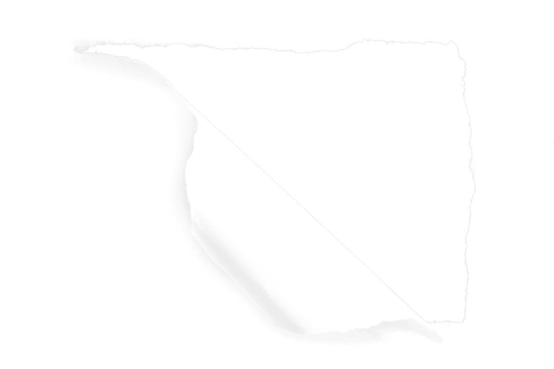 Ripped Paper Corner on Transparent Background with Copy Space