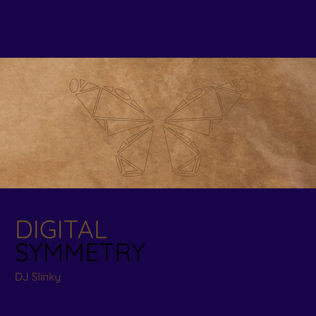 Digital Music Album Cover with Geometric Butterfly Design
