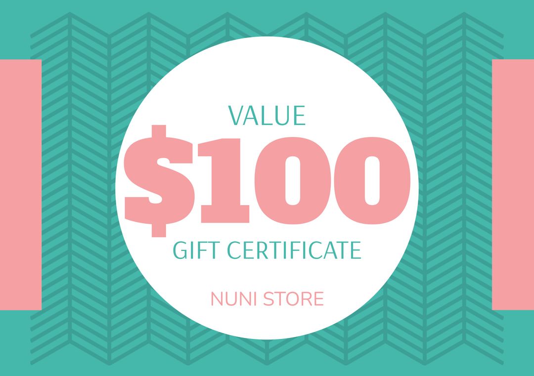 $100 Gift Certificate Voucher with Pastel Design - Download Free Stock Templates Pikwizard.com