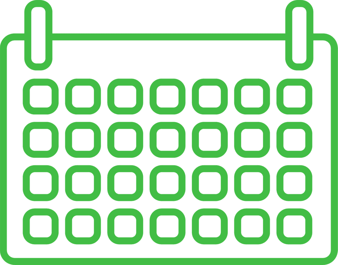 Digital Calendar Icon on Transparent Background
