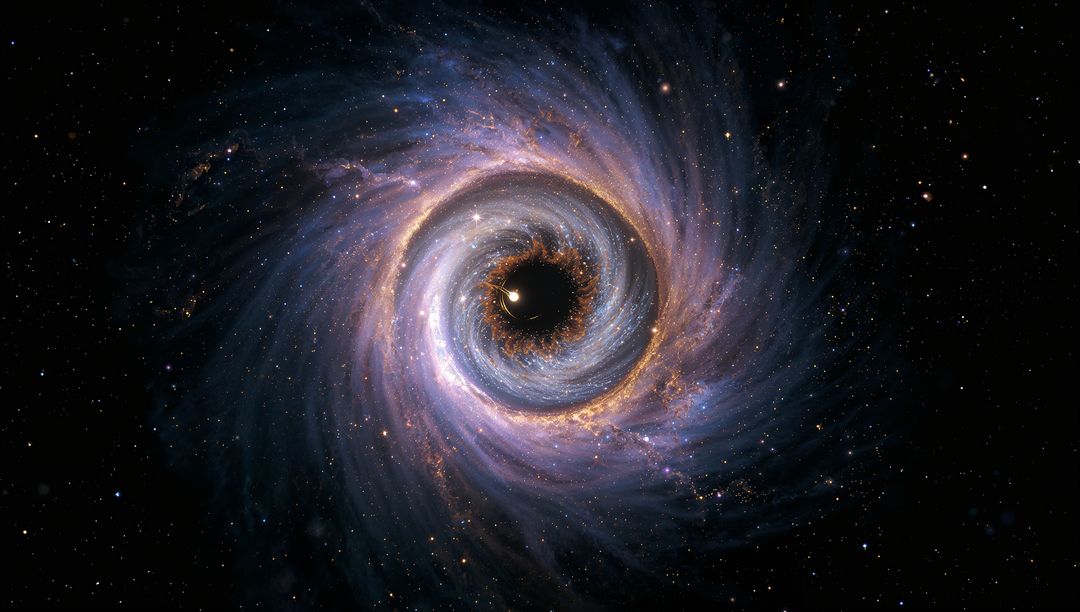 Cosmic Spiral Vortex with Luminous Nebular Dust in Space