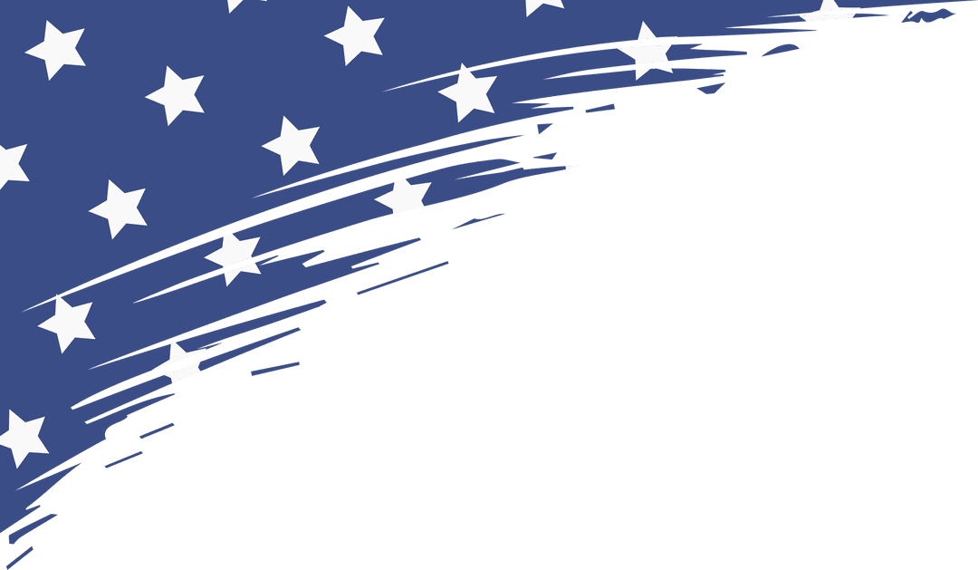 Transparent Artistic Brushstroke with Stars in Navy Design