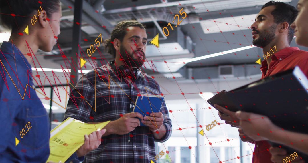 Diverse Team Engaged in Data and Analytics Discussion