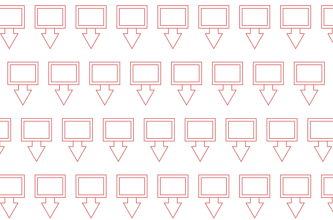 Repeating Screen Icon with Download Arrow Transparent Pattern