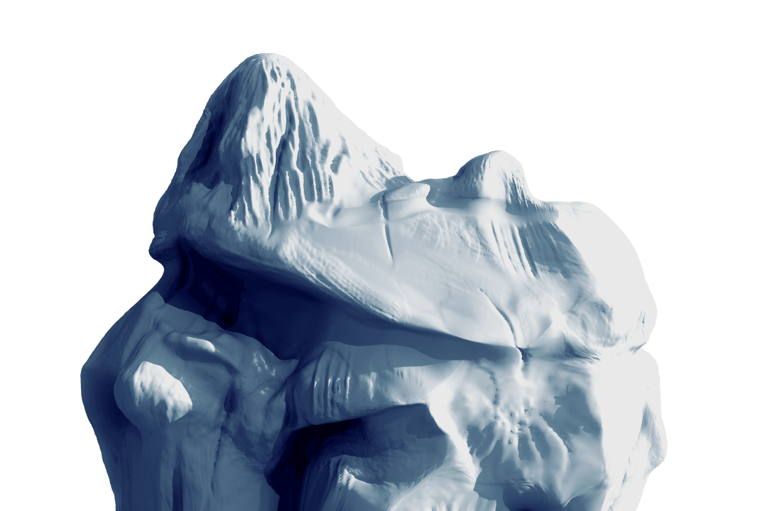 White Iceberg on Transparent Background Ocean Wilderness Symbol