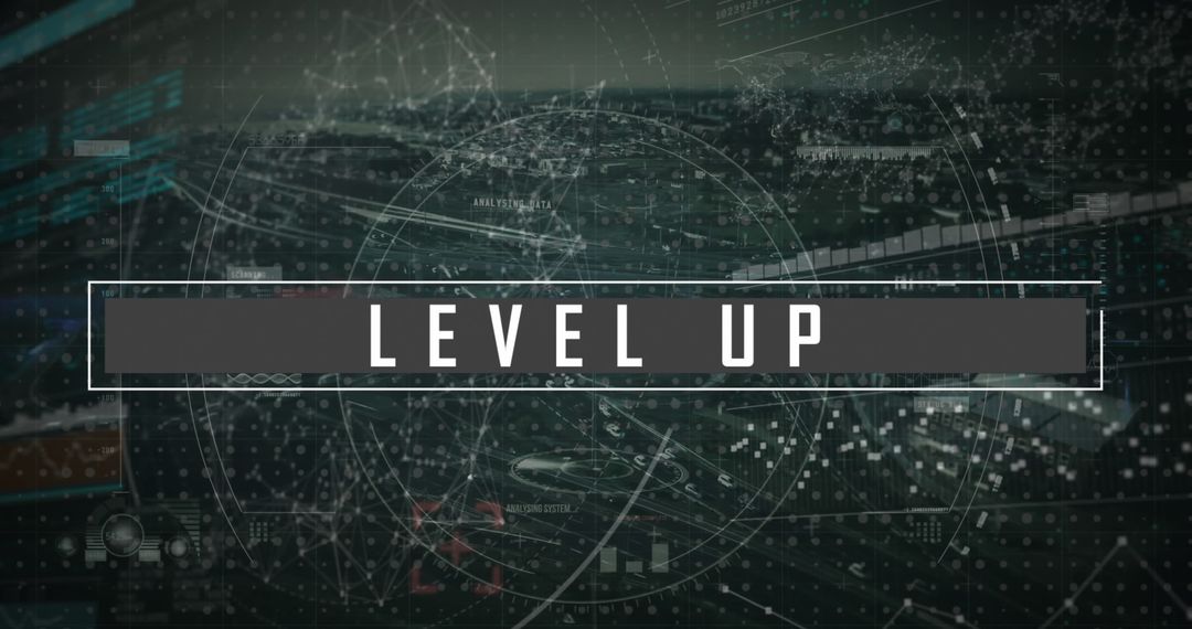 futuristic interface showing level up progress technology - Free Images, Stock Photos and Pictures on Pikwizard.com