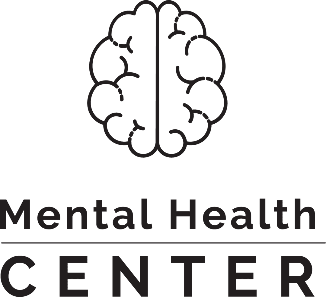 Mental Health Center Icon with Text on Transparent Background