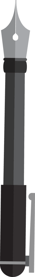 Giant Fountain Pen Illustration on Transparent Background