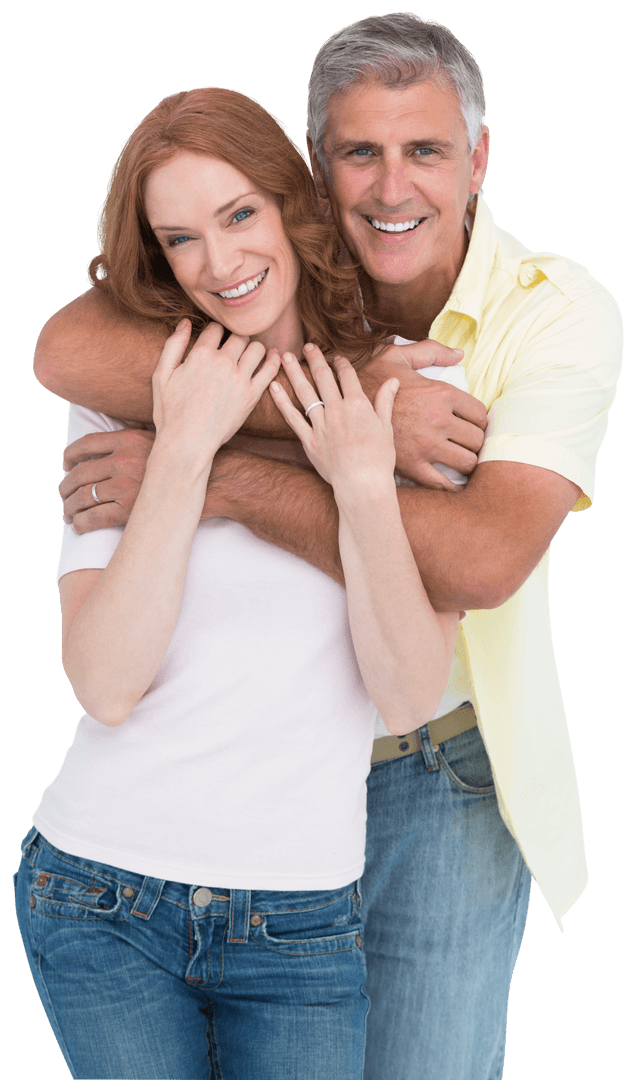 Transparent Background of Smiling Couple Hugging Joyfully - Download Free Stock Images Pikwizard.com