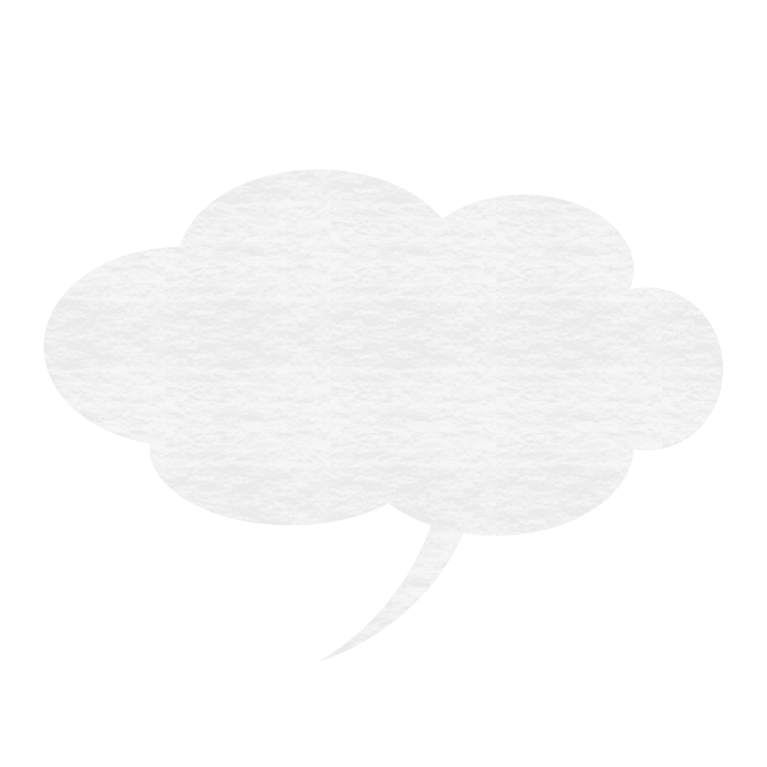 White Speech Bubble Transparent Scholarship Illustration for Communication Design