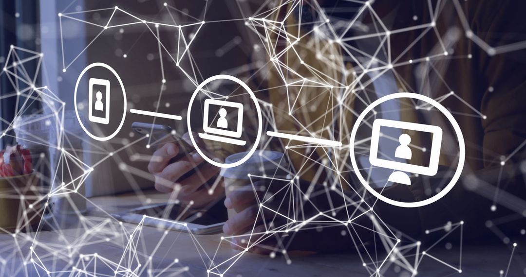 Conceptual Image of Digital Connectivity and Networking in Modern Workspace
