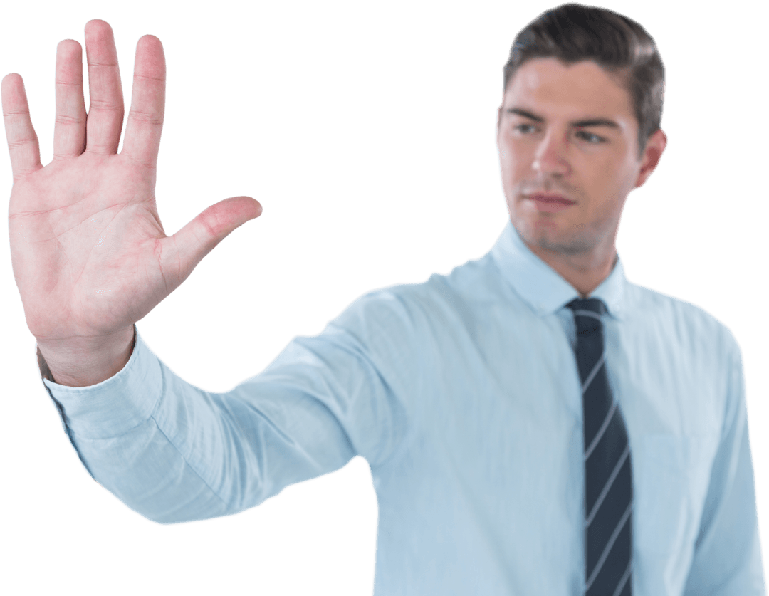 Transparent Hand Gesture, Businessman Framing Future Innovation