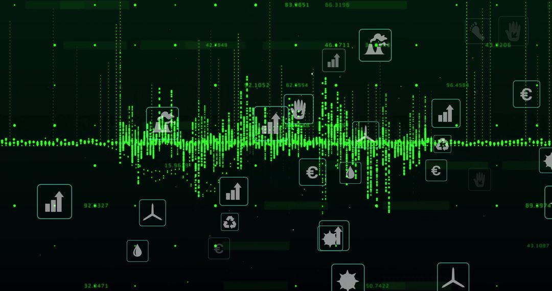 Data Driven Dashboard Illustrating Financial and Renewable Energy Concepts