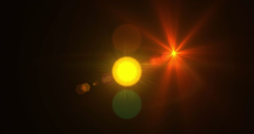 Dynamic Abstract Colorful Light Beams on Dark Background
