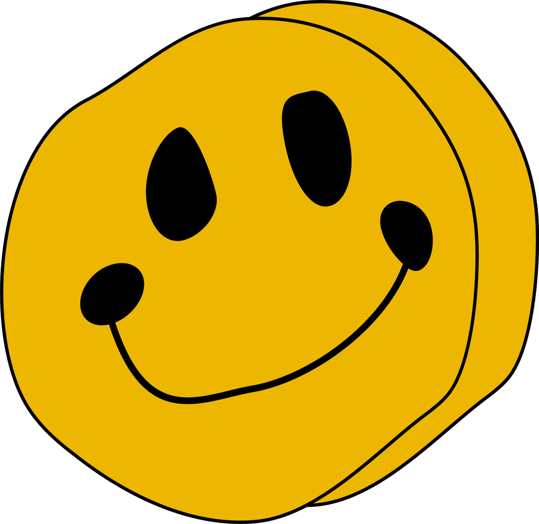 Transparent Overlapping Yellow Smiley Token Icon Vector Illustration