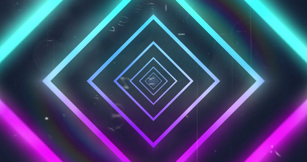Neon Geometrical Shapes with Futuristic Light Effect