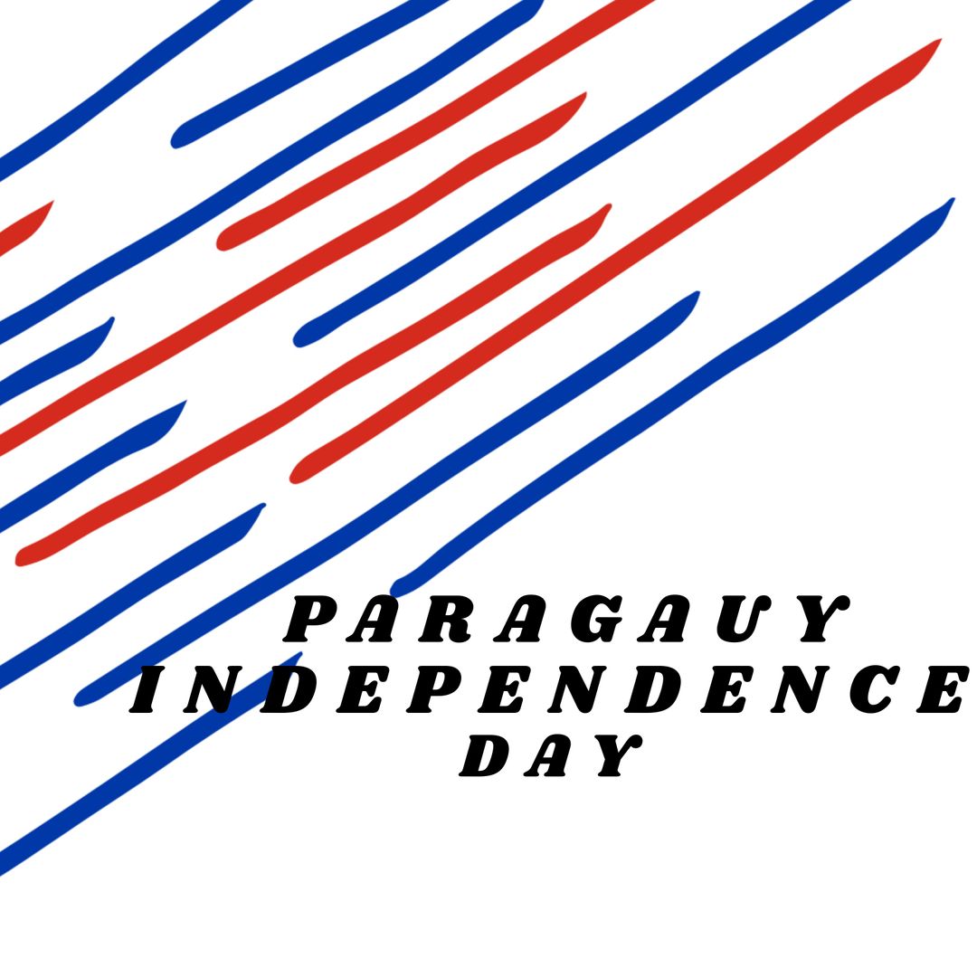 Paraguay Independence Day Celebration Artwork with Bold Colors