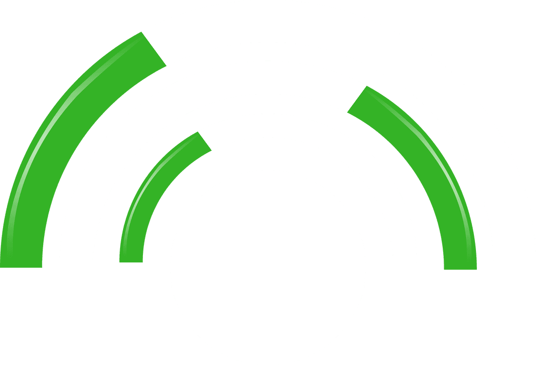 Transparent Storage Meter Icon with Green Segments