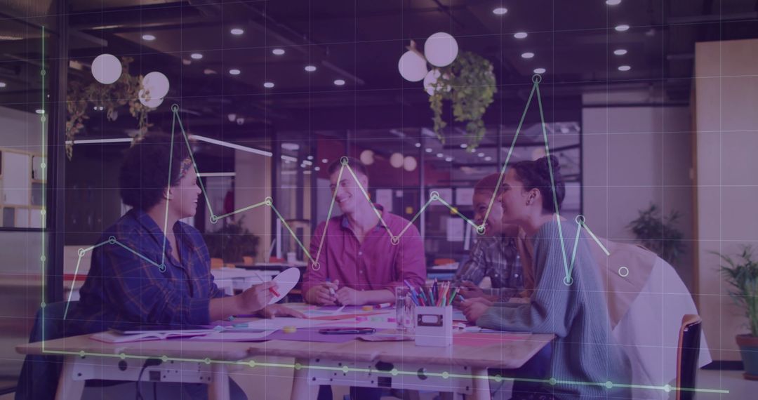 Diverse Business Team Analyzing Financial Data Solutions in Modern Office