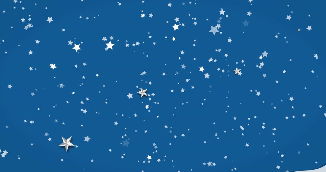 Starry Night Background with Blue Color Scheme