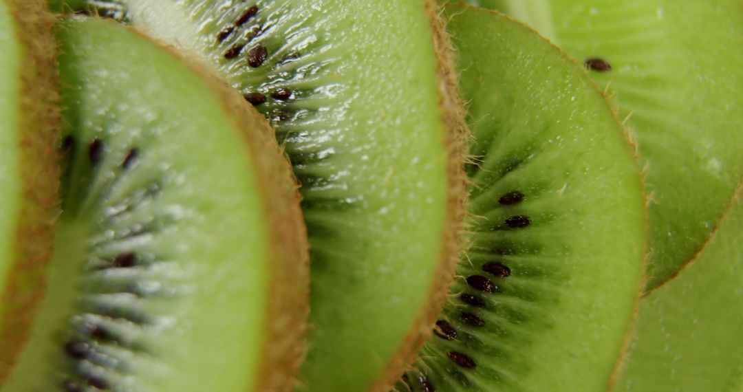 Close-Up of Fresh Kiwi Slices with Seeds Visible - Free Images, Stock Photos and Pictures on Pikwizard.com