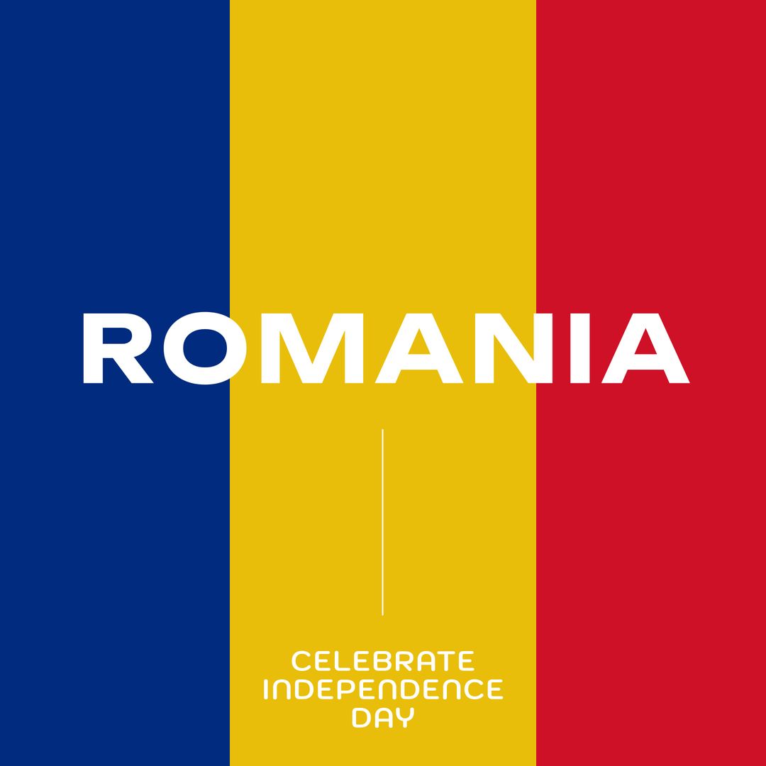 Romania Independence Day Celebration Design with National Flag - Download Free Stock Templates Pikwizard.com