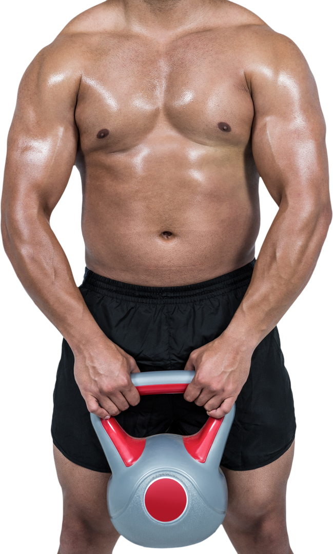 Transparent Muscular Man Lifting Heavy Kettlebell Fitness Workout - Download Free Stock Images Pikwizard.com