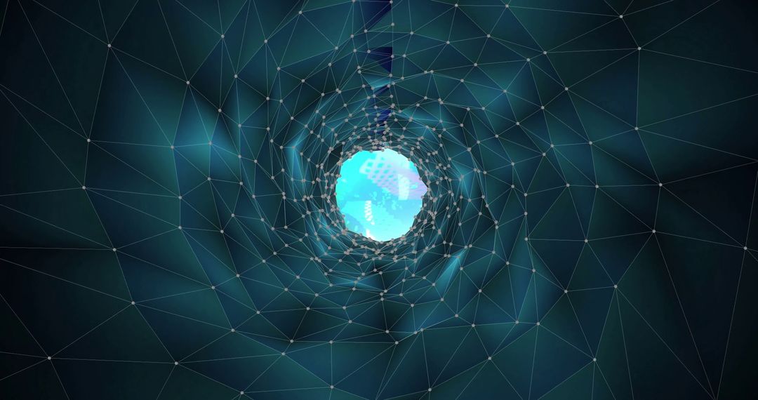 Abstract Digital Tunnel with Network and Light