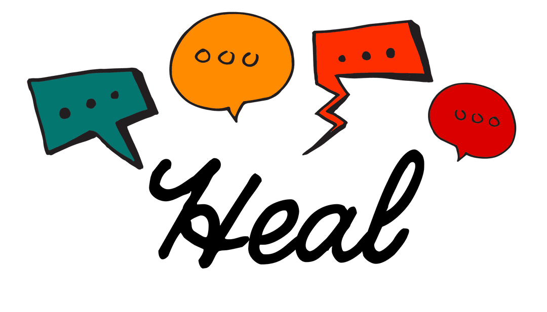 Colorful Speech Bubbles on Transparent Background
