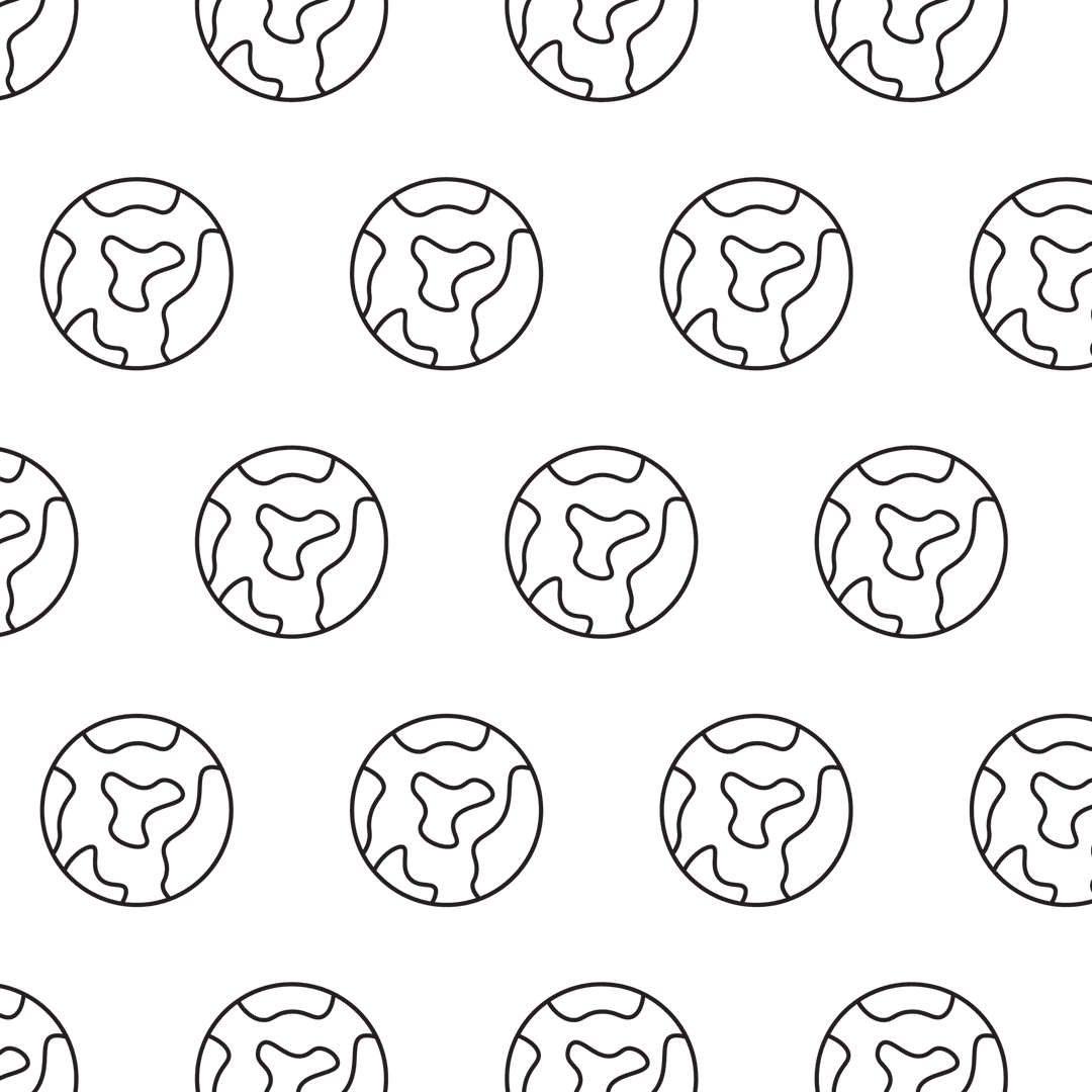 Digital globe pattern on transparent background