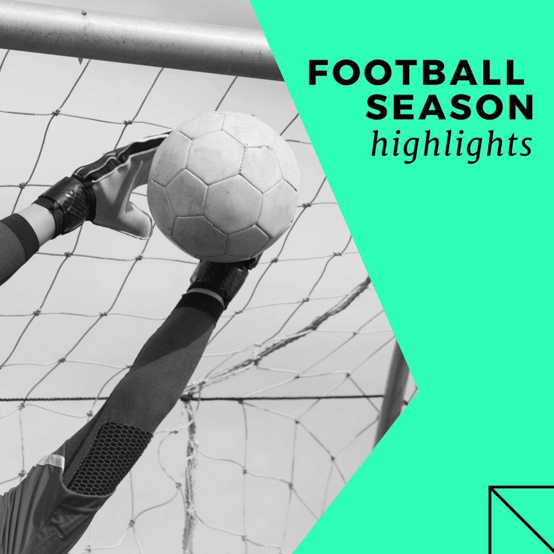 Football Goalkeeper Making Save, Sport Highlights Theme