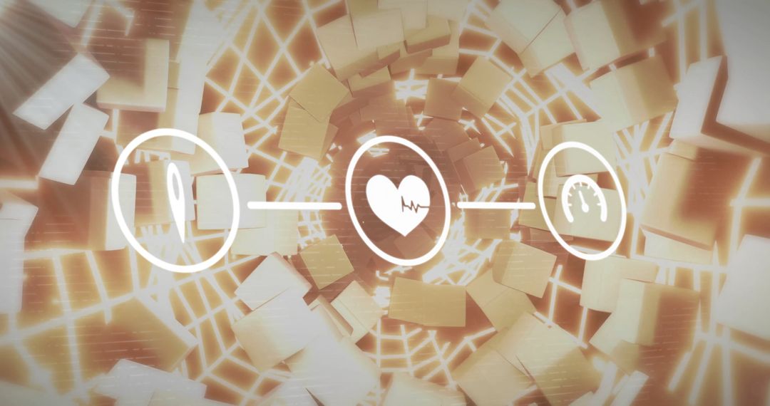 Digital Heartbeat and Health Monitoring against Abstract Background