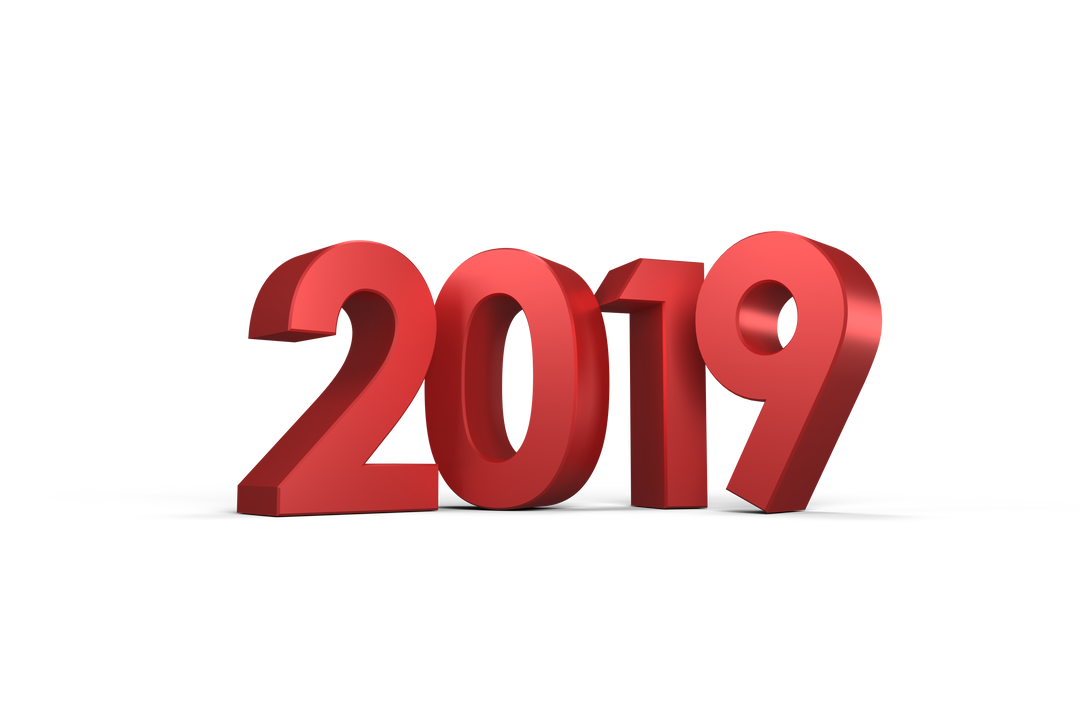 3D Red 2019 Year on Transparent Background - Download Free Stock Images Pikwizard.com