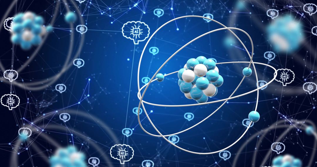 global network of ai data processing with molecular imagery - Free Images, Stock Photos and Pictures on Pikwizard.com