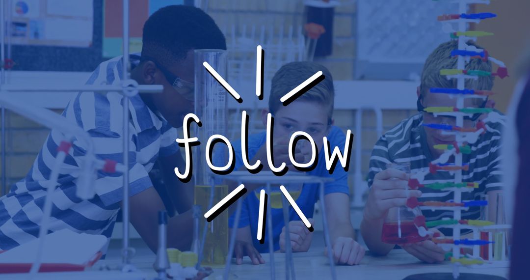 Boys Experimenting with Liquid in School Lab Enhancing Learning and Innovation