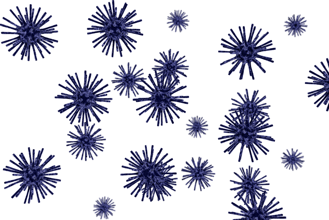 Floating Transparent Blue Virus Cells for Medical and Scientific Uses